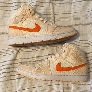 Corduroy Nike Air Jordan High-Top Sneakers